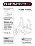 Weider WEBE1920 User's Manual