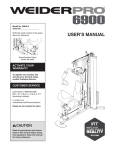 Weider CANADA SY PRO 6900 SYSTEM 29838 User's Manual