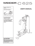 Weider WEANSY1977 User's Manual