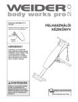 Weider WEFMBE1477 User's Manual