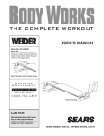 Weider BODY WORKS 28083 User's Manual