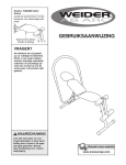 Weider WEEMBE1326 User's Manual