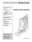 Weider 9900I User's Manual