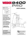 Weider WESY39310 User's Manual