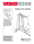 Weider WEEVSY5922 User's Manual