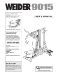 Weider WEEVSY1923 User's Manual