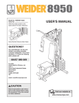 Weider WEEMSY1822 User's Manual