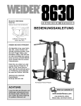 Weider WESY8630 User's Manual