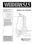 Weider WEEVSY8721 User's Manual