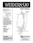 Weider WESY8710 User's Manual