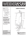 Weider WESY8510C User's Manual