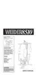 Weider WESY8510 User's Manual