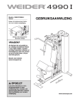 Weider WEEVSY2909 User's Manual