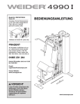 Weider WEEVSY2909 User's Manual