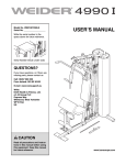 Weider WEEVSY2909 User's Manual