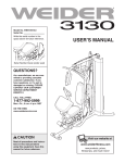 Weider WESY2916 User's Manual