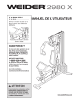 Weider 2980 X SYSTEM 30295 User's Manual