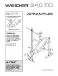 Weider WEEVBE1409 User's Manual