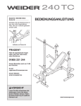 Weider WEEVBE1409 User's Manual