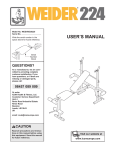 Weider WEEVBE3622 User's Manual