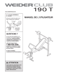 Weider WEBE0989 User's Manual