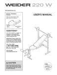 Weider WEBE0989 User's Manual