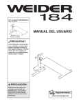 Weider WEEMBE0525 User's Manual