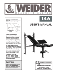 Weider WECCBE0450 User's Manual