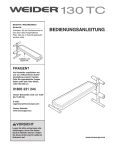 Weider WEEVBE3909 User's Manual