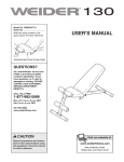 Weider WEBE0377 User's Manual