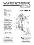 Weider WESY2453 User's Manual