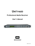 Wegener Communications UNITY 4600 User's Manual