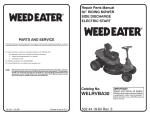 Weed Eater WELRVBA30 User's Manual