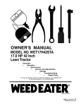 Weed Eater 186913 Owner's Manual