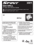 Weber SPIRIT 89962 User's Manual