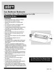 Weber GAS BARBECUE ROTISSERIE 50408 8/00 User's Manual