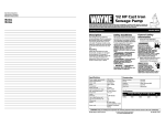 Wayne RPP50 User's Manual