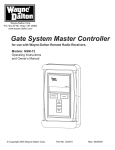 Wayne-Dalton GSM-12 User's Manual