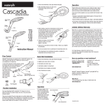 Waterpik Technologies Cascadia CF-200 User's Manual