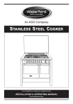 Waterford Appliances Stainless Stell Cooker User's Manual