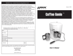Wagan Coffee Genie User's Manual