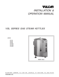 Vulcan-Hart VULCAN VGL20 User's Manual