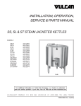 Vulcan-Hart SL40 ML-52563 User's Manual