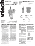 VTech VT 30-9116 User's Manual