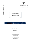 Vortex Media Clock TimeLord-Net Master Clock User's Manual