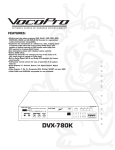 VocoPro DVX-780K User's Manual