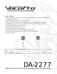 VocoPro DA2277 User's Manual