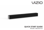 VIZIO SB2920-C6 Quick Start Manual