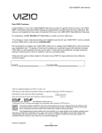 VIZIO M260VP User's Manual