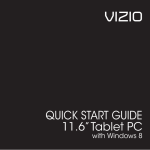 VIZIO 11.6" Tablet PC Quick Start Guide